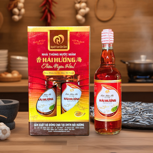 Nước Mắm Nhỉ Cá Cơm 500ml 40 Độ Hộp 2 Chai