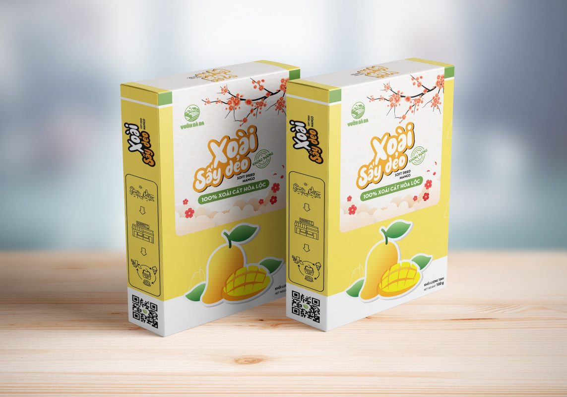 Xoài cát hoà lộc sấy dẻo 100gr phiên bản tết