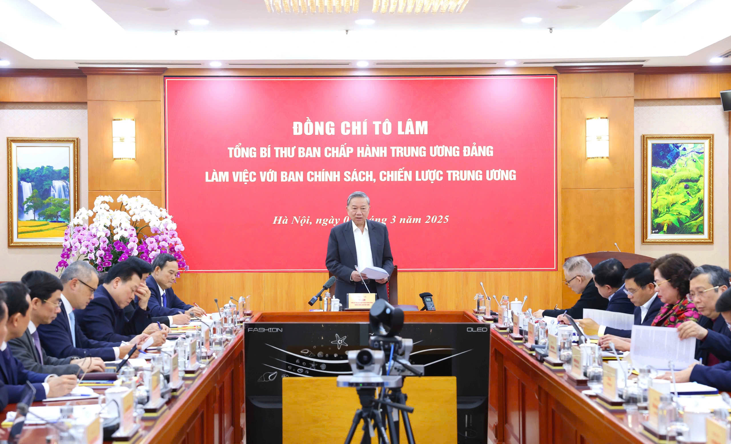 Tổng Bí thư Tô Lâm chủ trì buổi làm việc với Ban Chính sách, chiến lược Trung ương về phát triển khu vực kinh tế tư nhân ở Việt Nam hồi đầu tháng 3 