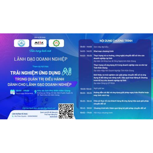 Thư Mời Tham Dự Hội Thảo Trải Nghiệm Ứng Dụng AI Trong Quản Trị Điều Hành